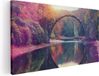 Artaza Canvas Schilderij Rakotz Brug In Duitsland In De Herfst - 60x30 cm - Canvas Print