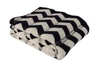 Homemania TPU 15001 plaid en dekens van 100% katoen, marineblauw/ecru, A queensize, 170 x 130 x 0,1 cm