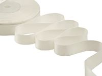 Furlanis - Dubbel satijnen lint, Italiaanse stof - natuurlijk wit, 25 mm x 50 m
