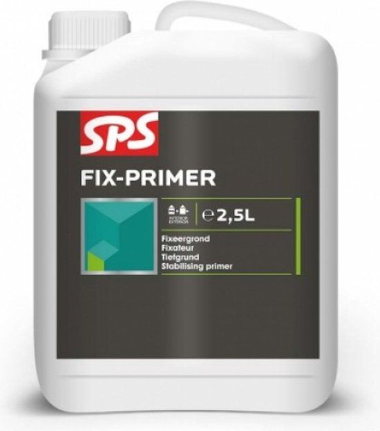 SPS Fix-Primer 5 l - Kleurloos - Voor hout - 1 uur droogtijd - Voor binnen - Watervast