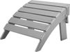 Vevor Voetenbank Adirondack Ottoman 430x480x330mm HDPE Tuinstoel Opvouwbaar in Grijs