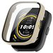 Wigento Amazfit Kunststof beschermhoes voor Amazfit Bip 5 smartwatch + beschermend glas, kleur: ivoor