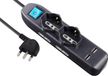 Electraline 62095 multiprise 6 - Câble 1,5 m - Noir - Prises 2 Schuko 4 bipolaire
