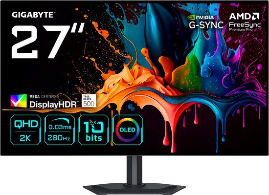 GIGABYTE MO27Q28G Gaming Monitor OLED 27 inch QHD