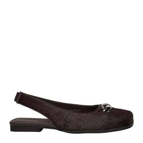 Sofie Schnoor Sofie Schnoor Kalissw leren slingback loafers - donkerbruin