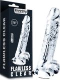LoveToy Flawless Dildo transparent 19 cm