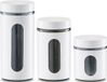 Zeller - 3x Keuken Voorraadpotten - Wit - 600/900/1200 ml
