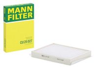 MANN-FILTER Interieurfilter CU 25 027 deeltjesfilter
