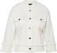 s.Oliver Vrouwen Indoor-Jacke crème Coton Regular Fit Driekwart mouw Knopen