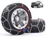 Sneeuwkettingen Auto Fixing 1 Min Snelle Installatie Bandenkettingen, Heavy-Duty Noodband Tractie Ketting voor Pickup Trucks en Off-Road SUV Autobanden 255 265 275 285 - Set van 2