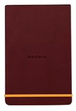 RHODIA 194349C - Hardcover Webnotepad Notitieboek Wijnrood - 9 x 14 cm - Gelijnd - 192 Afscheurbare Pagina's - Clairefontaine Ivoor Papier 90 g/m² - Leeslint, Elastieksluiting - Omslag in Imitatieleer