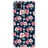Hibiscus Vintage Beschermende siliconen case compatibel met Redmi 9C