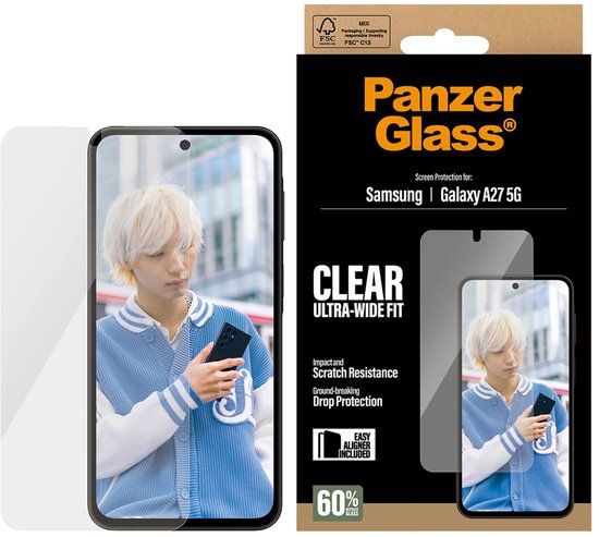 PanzerGlass Samsung Galaxy A27 5G Ultra-Wide Fit with EasyAligner