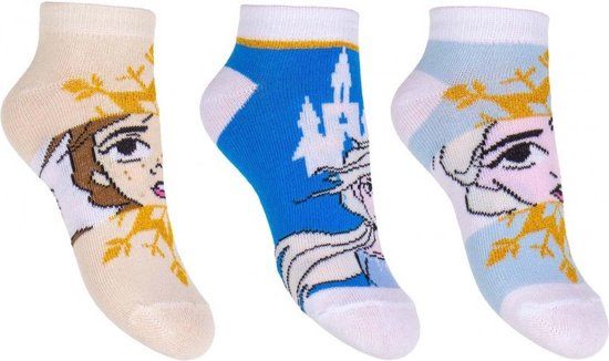 Disney Frozen Enkelsokken - 3 paar - Maat 31/34 - Kinderen - Katoen