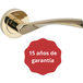 Ola Poignée de porte en Zamak, rosace ronde, finition PVD doré brillant 52mm