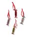 HEMA Christmas Decorations Hanging 19 X 10 X 4.5 Cm Glass Candy - 4 Pieces (red)