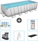 Bestway Power Steel Rechthoekig Zwembad - 640 x 274 x 132 cm - Grijs