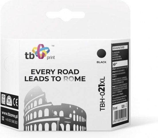 TB Print TBH-021XL Inktcartridge Zwart XL Compatibel HP