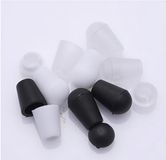 Merkloos / Sans marque Koordeinde Cord end white - koord stopper - wit - 4 stuks