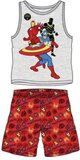 Marvel Avengers Pyjama - Grey Red Glow in the dark - Size 128 / 8 Years - Boys