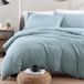 Bleu France Super King 4-Piece Ensemble de literie en microfibre