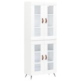 VidaXL Hoge Kast 69,5x34x180 cm Bewerkt Hout Wit