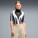PUMA FUTURE.PUMA.ARCHIVE Moto strakke top voor Dames, Zwart, Maat M