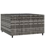 vidaXL Salontafel tuin vierkant 50x50x30 cm poly rattan grijs