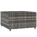 vidaXL Salontafel tuin vierkant 50x50x30 cm poly rattan grijs