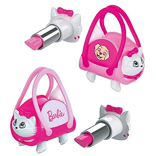 Mondo 40001 Barbie Cat Bag-40001, handtas, bevat 1 zak in kattenvorm, 1 lippenstift, veelkleurig