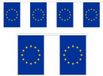 Merkloos / Sans marque Europa Vlaggetjes vlaggenlijn slinger - 900 cm - polyester - binnen/buiten - versiering/feestartikelen