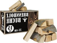 Merkloos / Sans marque Brandhout Blokken Beuken Haard Vuur Gedroogd Beukenhout 25 cm Lengte Bruin