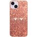 1001 coques Apple iPhone 15 Paillettes coeur bedrukt siliconen hoesje