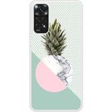 Redmi Bedrukt siliconen hoesje compatibel met Redmi Note 11 4G Ananas marbre