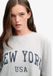 Superdry Athletic Essential Graphic Longsleeve Femme Manches longues T-shirt Glacier Grey Marl Coton 100% Taille 10