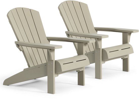 Keter Troy Adirondack Tuinstoel - 2 stuks - 85x80x96,5cm - Salie Groen