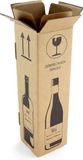 Merkloos / Sans marque 10 x Wine Shipping Box for 1 Bottle - Double Wall - Bottle Shipping Box