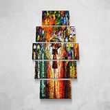 Homemania Paraplu 5-delig, kunst en graffiti, voor woonkamer, slaapkamer, meerkleurig, 100 x 3 x 60 cm, HM205PKNV-64, polyester, hout