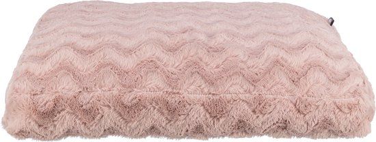 Trixie Hondenkussen Loki Gerecycled Hoekig Roze - M - Pluche - Roze - 80x60 cm