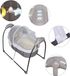 StarTech Elektrische babystoel - Automatisch babybed/wieg - Met afstandsbediening - Babystoel 0-1 jaar - Met muggennet - Grijs