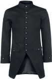 Gothicana Zwarte jas met opstaande kraag - Heren - XL
