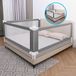 Holland Connections Barrière de lit - Design réglable - 180 cm - Gris/Blanc