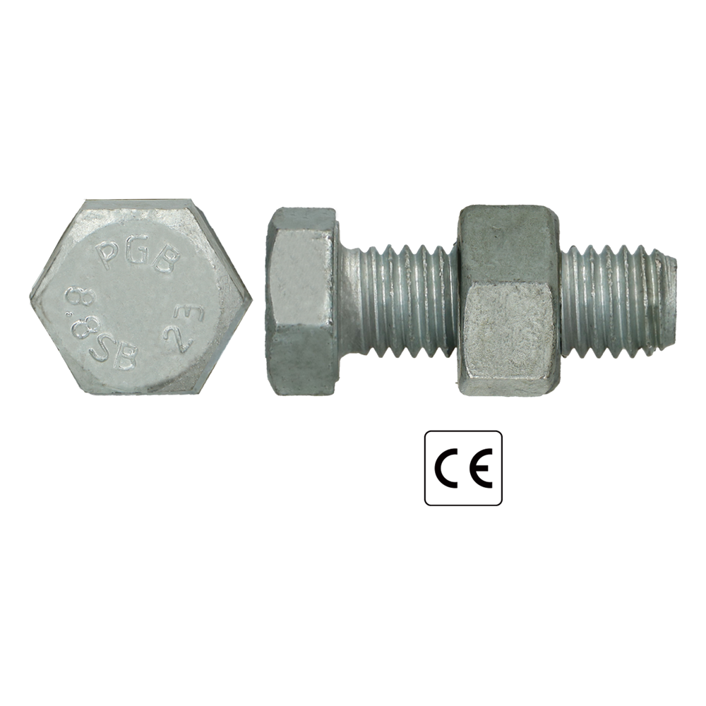 pgb-Europe PGB-FASTENERS SB-bout CE 8.8 EN15048-1 M20x55 Tvz 25 st F15048810020000553