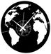 Instant Karma Clocks Wandklok van vinyl, wereldkaart, wereldkaart, vintage, handgemaakt