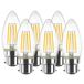 LVWIT 4 W C35 B22 led-gloeilamp, kaarslamp, 2700 K, warmwit, 470 lm, 80 Ra, niet dimbaar, 6 stuks