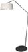 Anne Lighting Anne Light Zwarte vloerlamp Zig-Zag 4253ZW met wit linnen kap