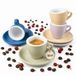 MUVELL Set van 4 espressokopjes - 4 x 50 ml - 4 matte kleuren - wand