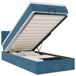 VidaXL Lit plateforme avec matelas, bleu foncé, 90x200 cm, velours
