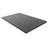 Buffetdienblad Asami Ware Buffetdienblad, 53 x 32,5 x 1,7 cm, Marmerlook, Zwart, Melamine