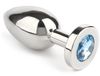 Scala 2.0 b.v. Jewled Butt Plug Medium Aqua Roestvrij staal